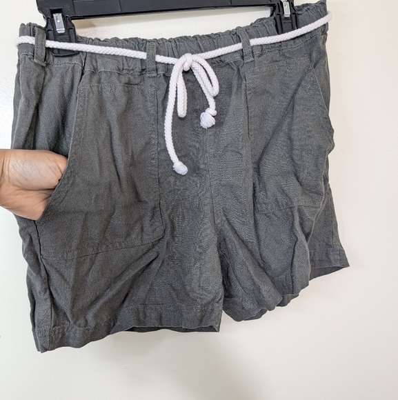 Alexander Jordan Short Green Pull On Drawstring Belt Mid Rise Coastal Medium - Picture 6 of 9